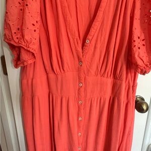 Knox Rose Coral Long Sleeve Dress